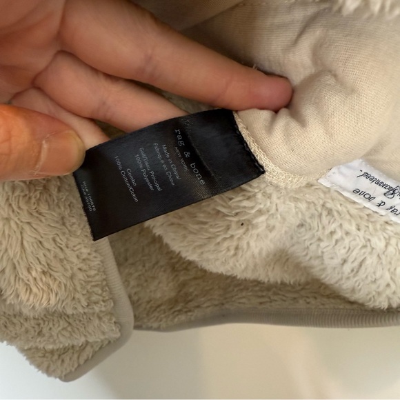 Rag & Bone 1/4 Zip Pullover Fleece Sherpa Cozy Sweater Jacket size small - Picture 7 of 12